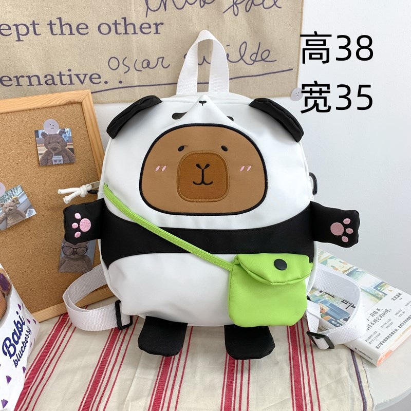 Cartoon bag 2024 new personality shoulders cute doll furry gift backpack 37